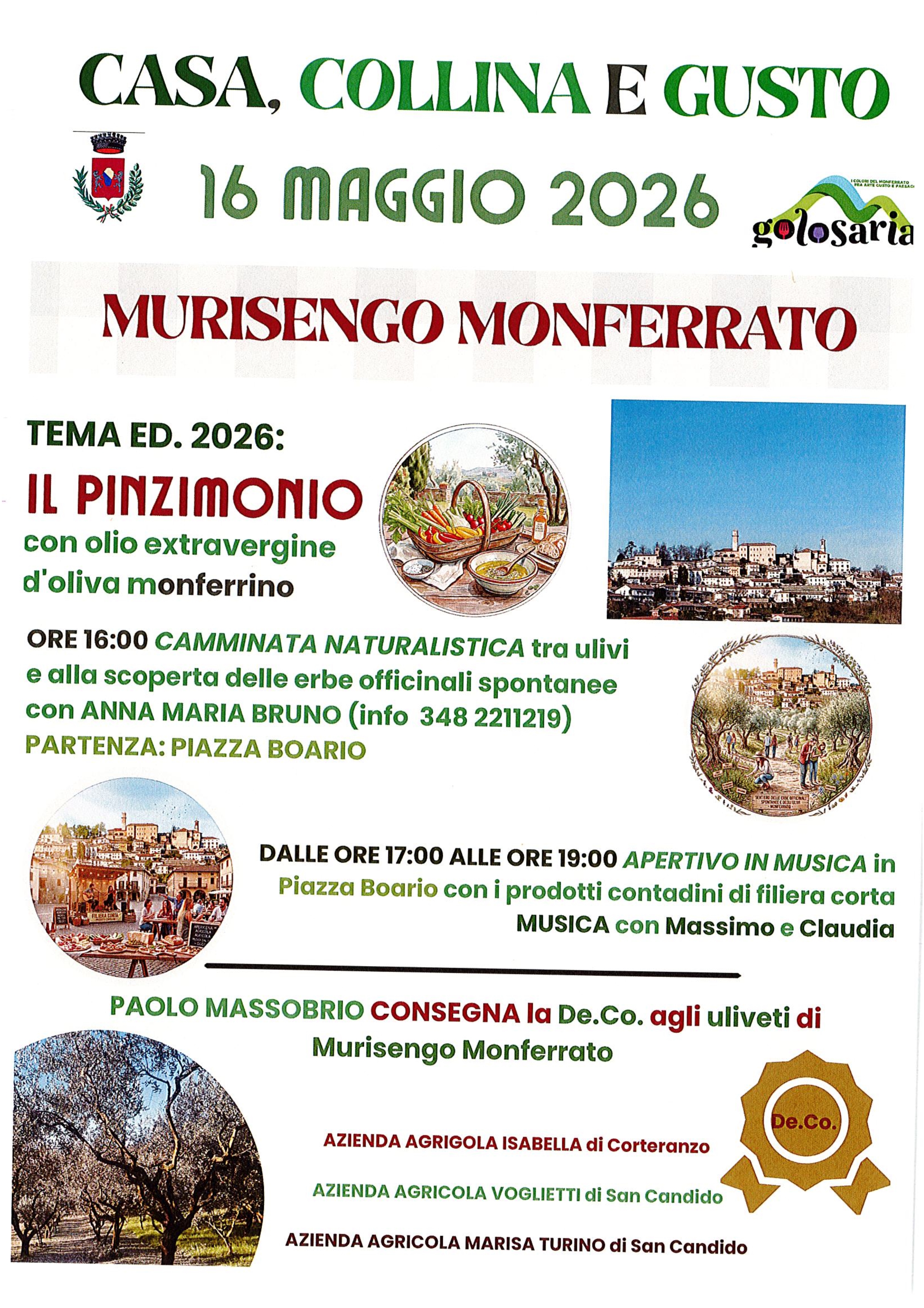 XX Golosaria Tra i Castelli del Monferrato
16 maggio 2026